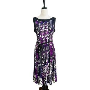 Sandra Darren sleeveless whimsigoth purple black dress
